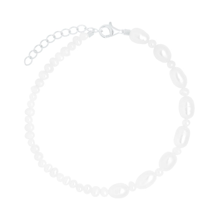 EVIG KLASSISK PERLE ARMBÅND SØLV
